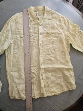Islander Pale Yellow Short-Sleeve Linen Button-Down Shirt